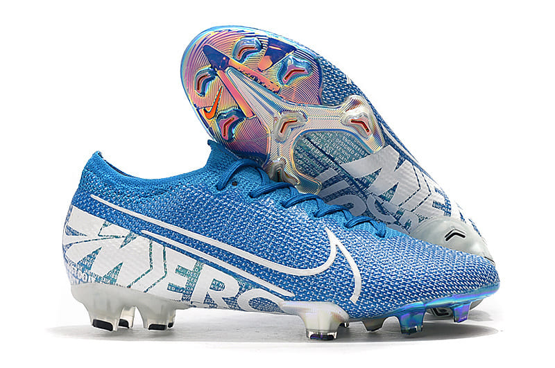 Chuteira Campo Nike Mercurial Vapor 13 Elite FG Azul/Branco - Low