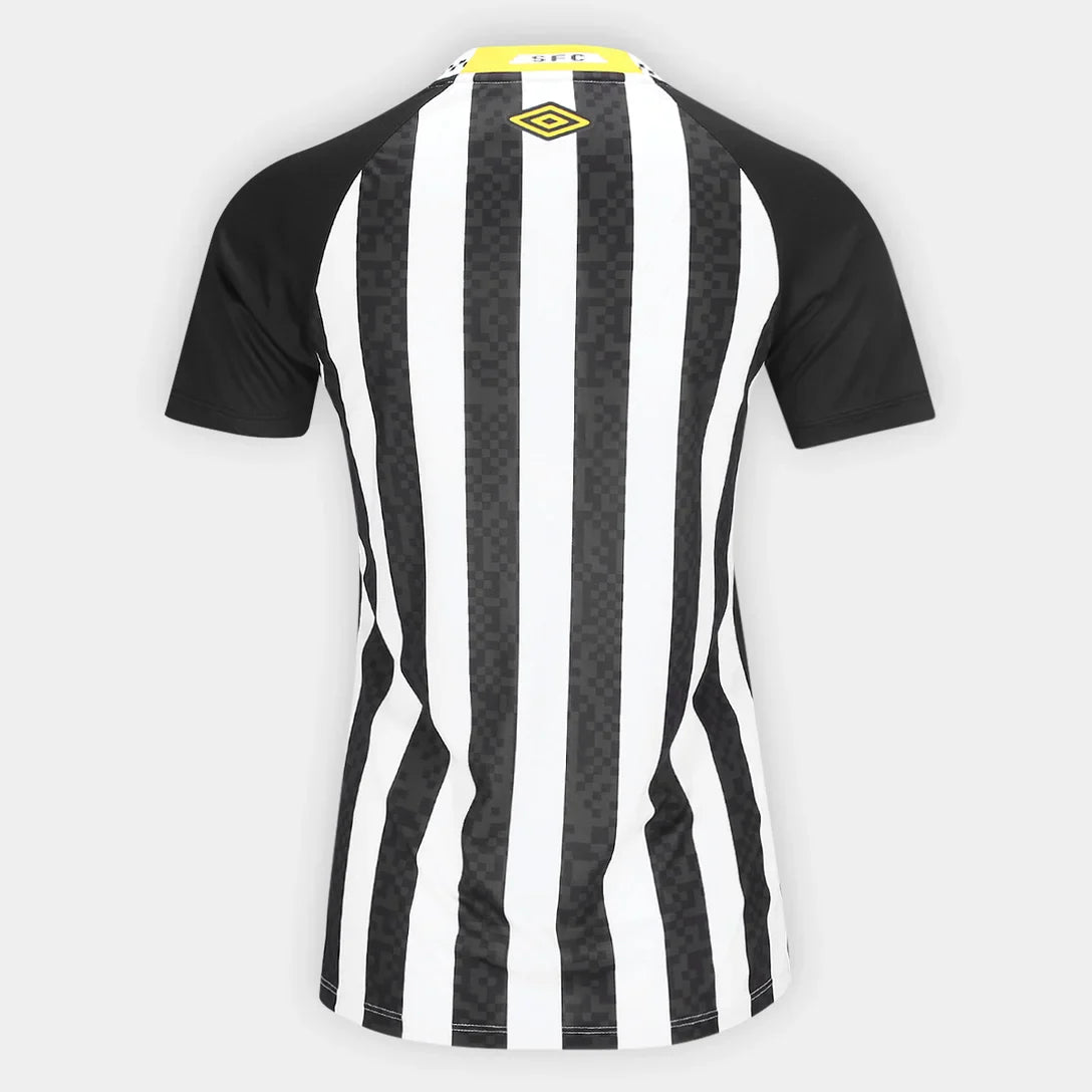 Camisa Santos II 25/26 s/n Umbro Torcedor Feminina - Preto+Branco