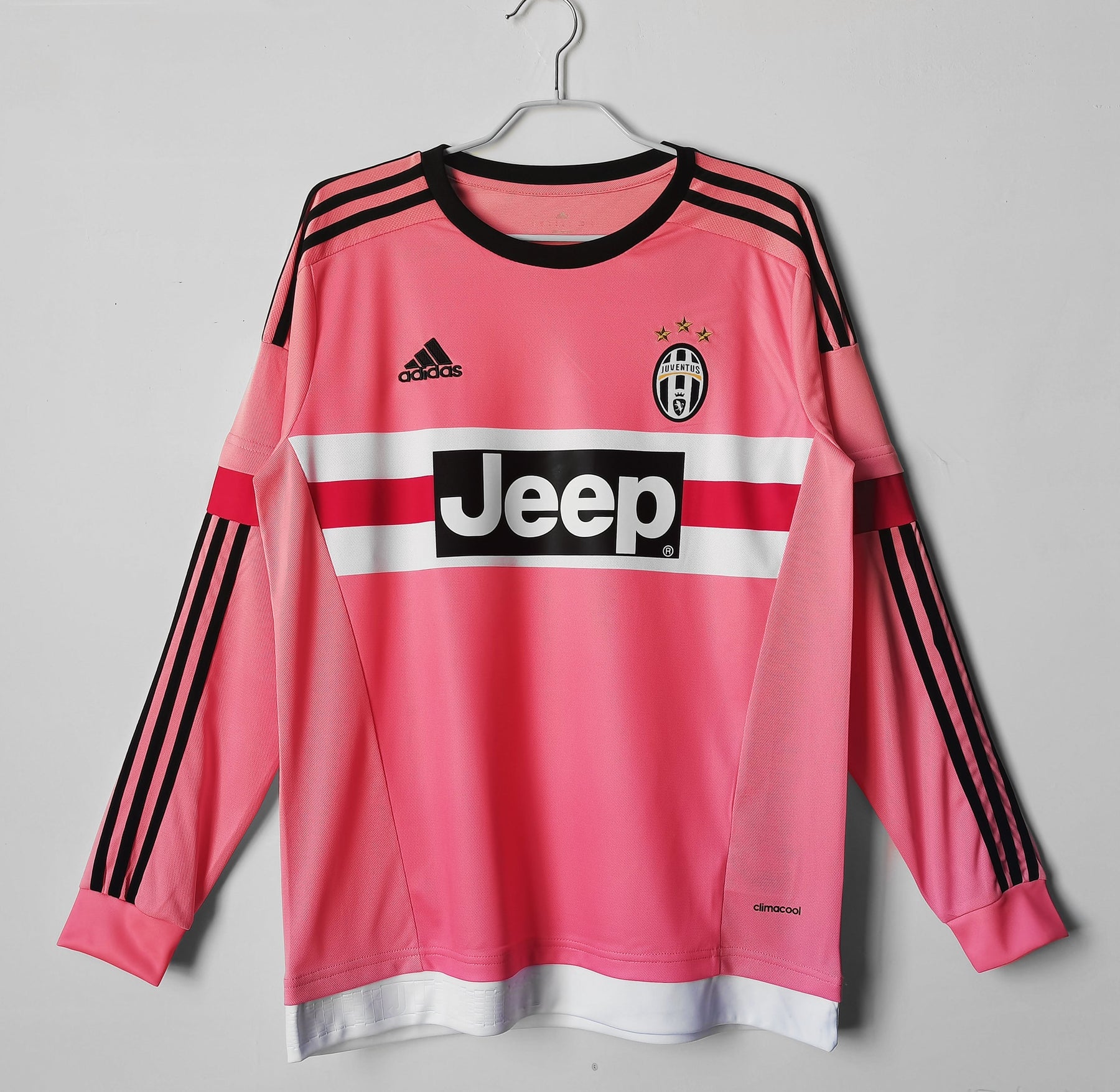 Camisa da Juventus 2015 Retrô Manga longa - Rosa