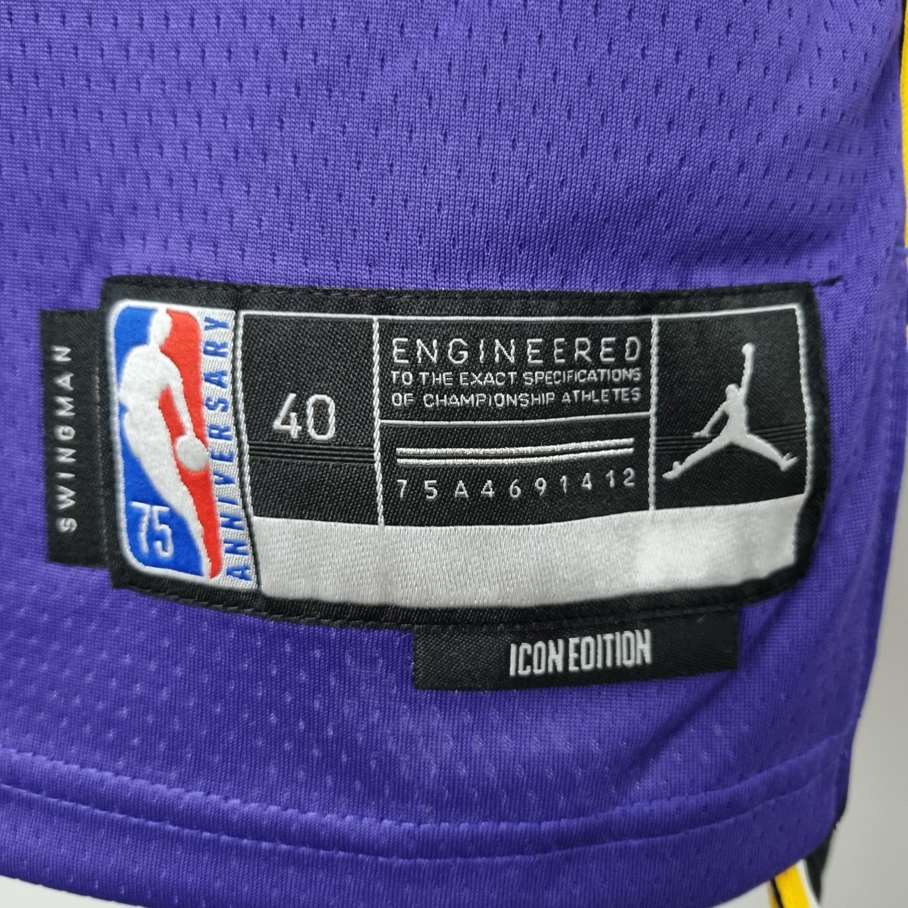 Camisa NBA Lakers #4 Rondo Purple 75° Aniversário- 23/24