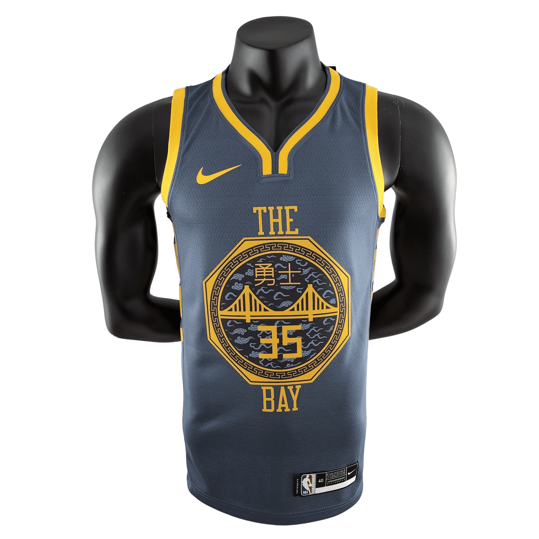 Camisa Golden State Warriors Kevin Durant #35 Cinza 2018 NBA