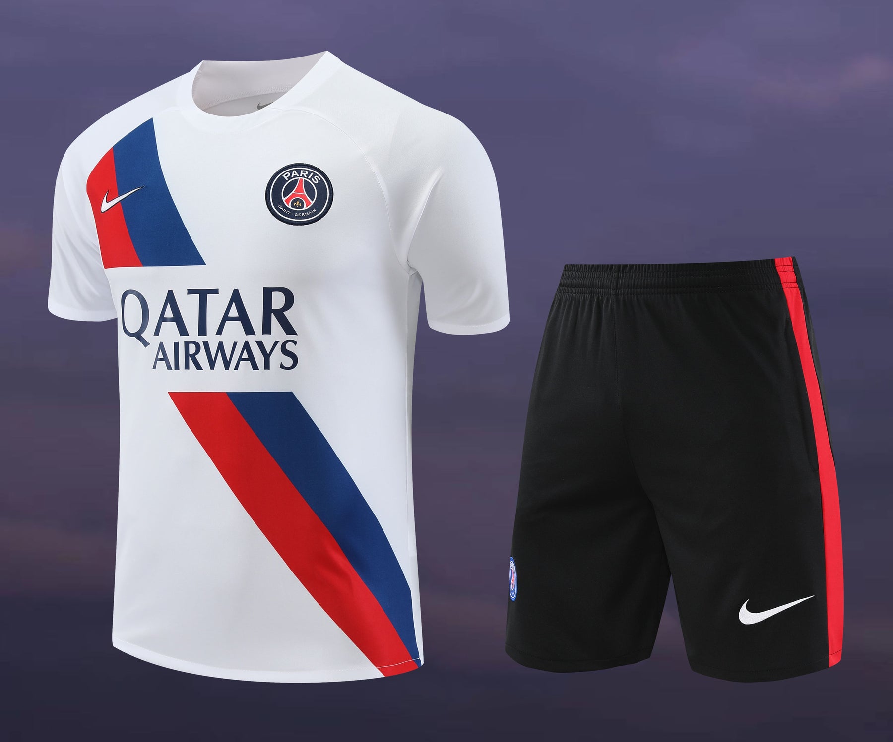 Conjunto de Treino PSG 23/24 – Masculino Preto e Branco