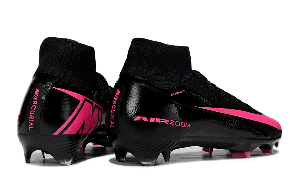Chuteira Nike Air Zoom Mercurial Superfly 16 Elite FG – Preta e Rosa (Campo)