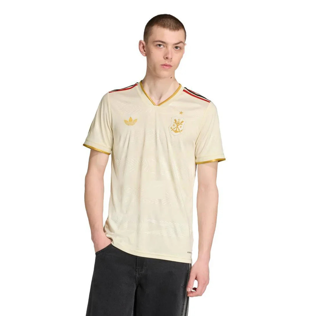 Camisa Flamengo III 25/26 Torcedor Adidas Masculina - Off White