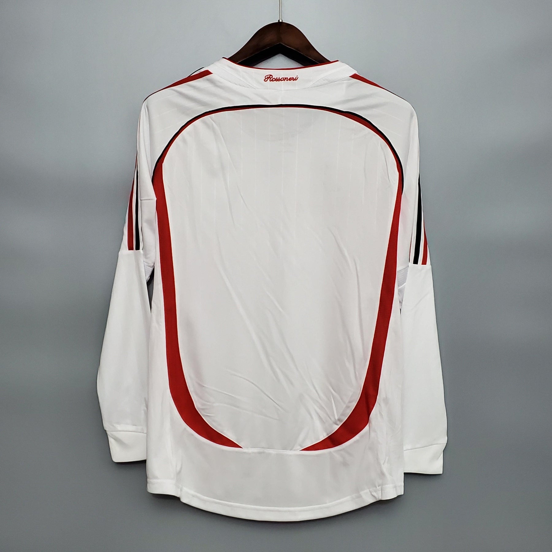 Camisa Manga Longa Retrô Milan Champions League 06/07 Adidas - Branco