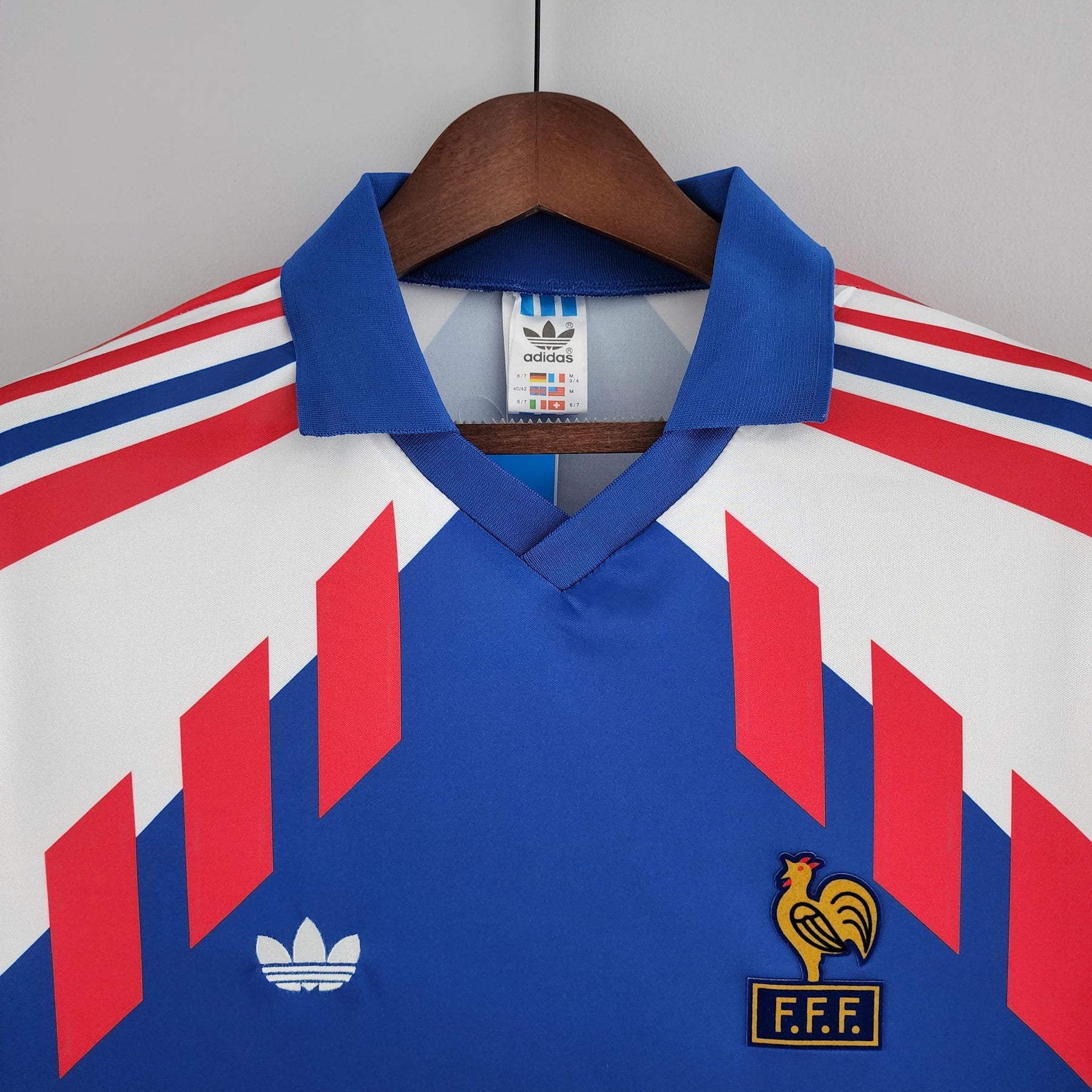 Camisa Manga Longa Seleção França Retrô 88/90 Adidas - Azul