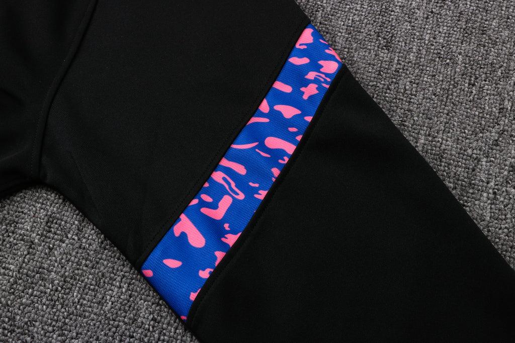 Conjunto Inverno Barcelona Preta e Roxa Nike - Com Fecho