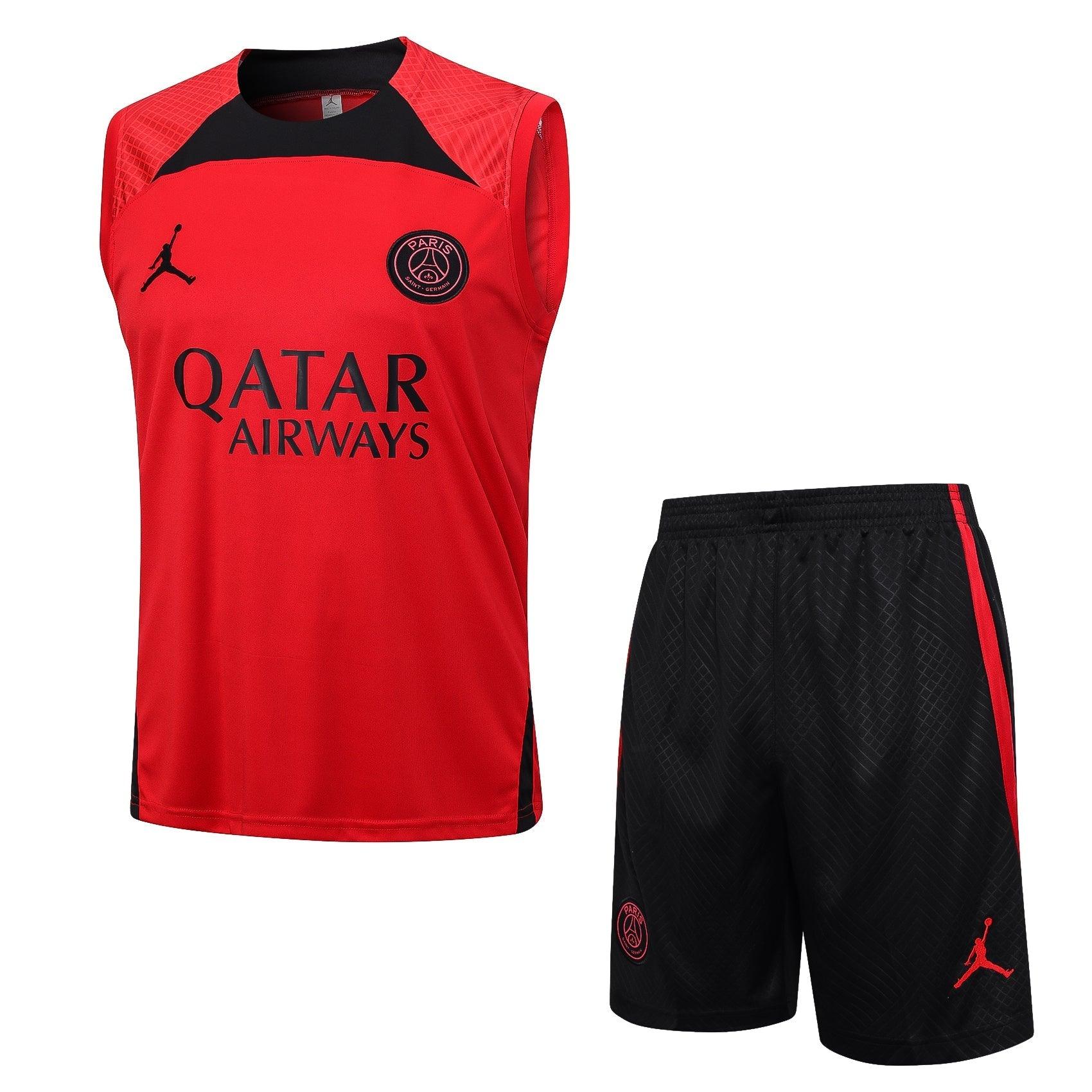 Conjunto de Treino do Paris Saint Germain - Vermelho e Preto