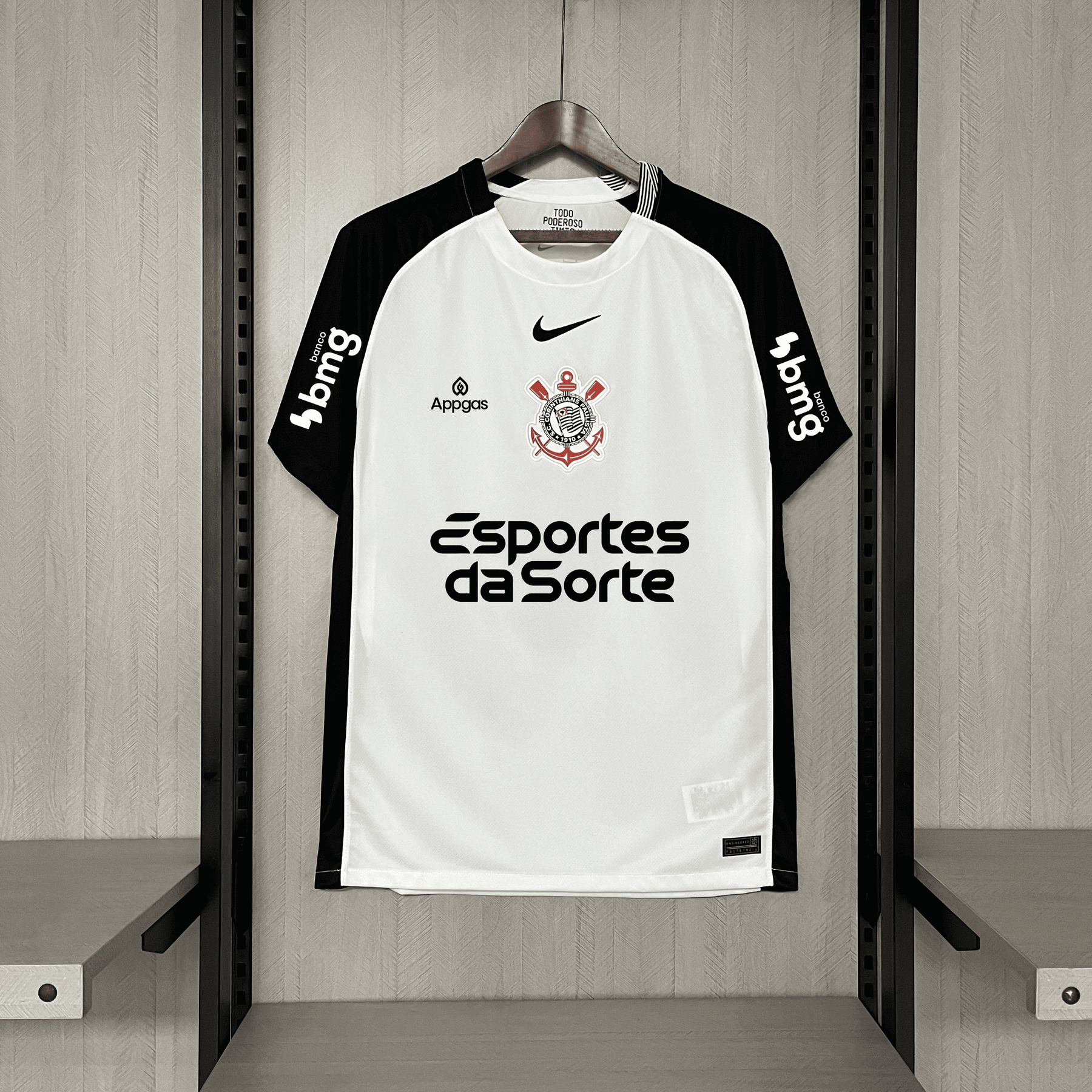 Camisa Corinthians 25/26 – Modelo Home Torcedor com Todos os Patrocínios
