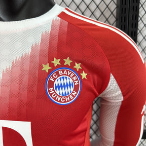 Camisa Bayern de Munique 25/26 – Edição Jogador Home Manga Longa