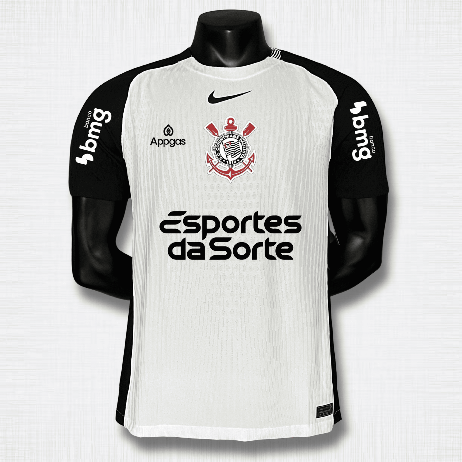 Camisa Corinthians 2025/26 – Edição Jogador – Home com Todos os Patrocínios