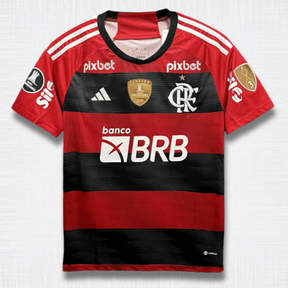 Camisa Flamengo 23/24 – Gabriel Barbosa #10 | Home com Patrocínios + Patch Libertadores