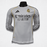 Camisa Real Madrid 25/26 – Edição Jogador Home Manga Longa