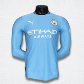 Camisa Manchester City 24/25 – Edição Jogador Home Manga Longa