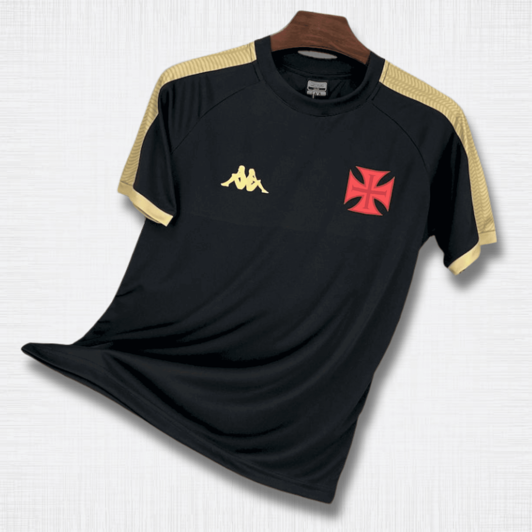 Camisa Vasco da Gama 25/26 – Preta e Dourada Torcedor