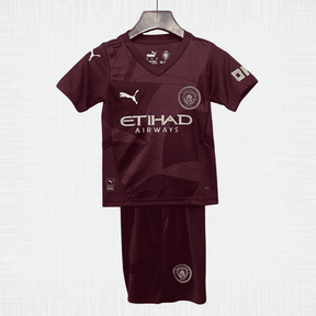 Kit Infantil Manchester City 24/25 – 3º Uniforme