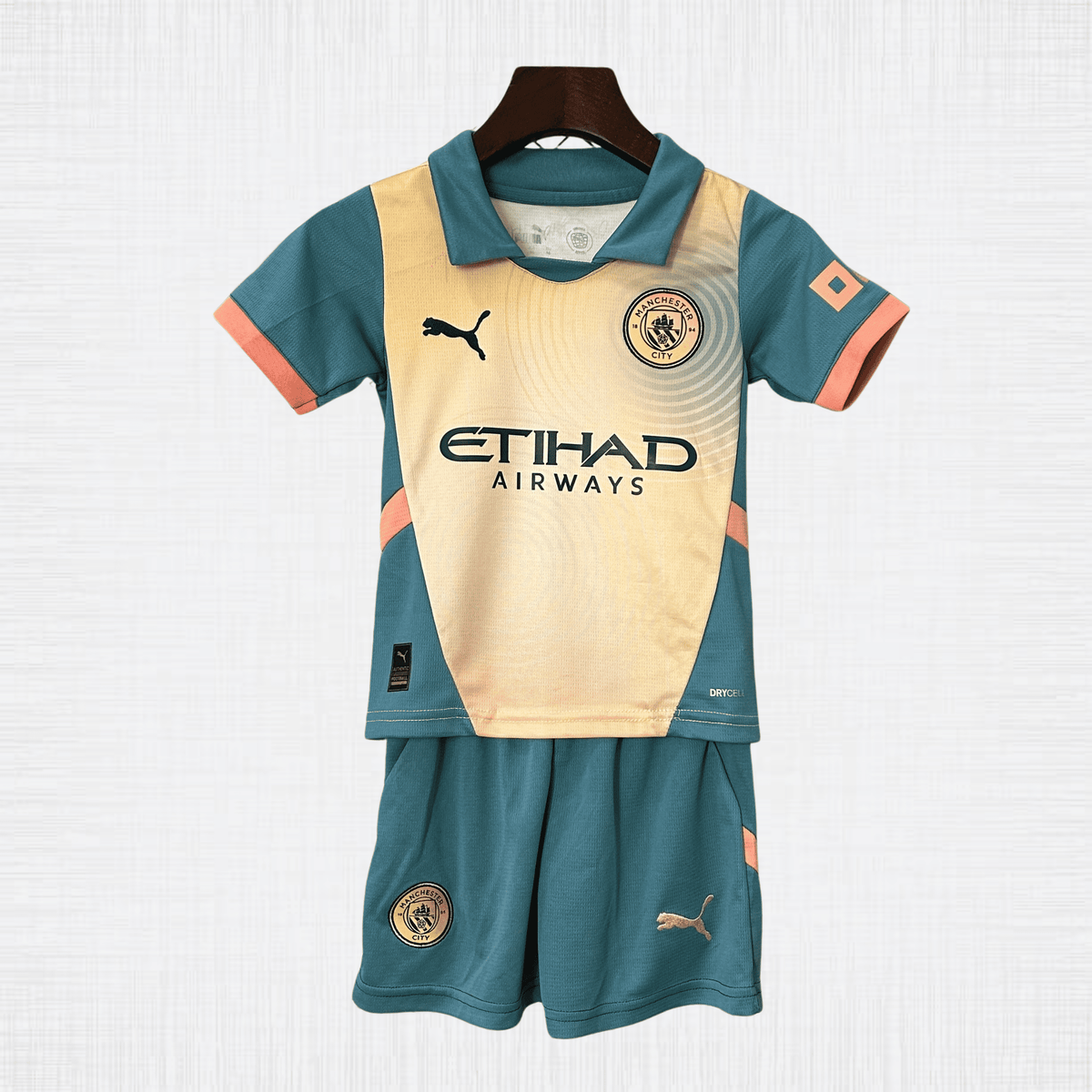 Kit Infantil Manchester City 24/25 – 4º Uniforme