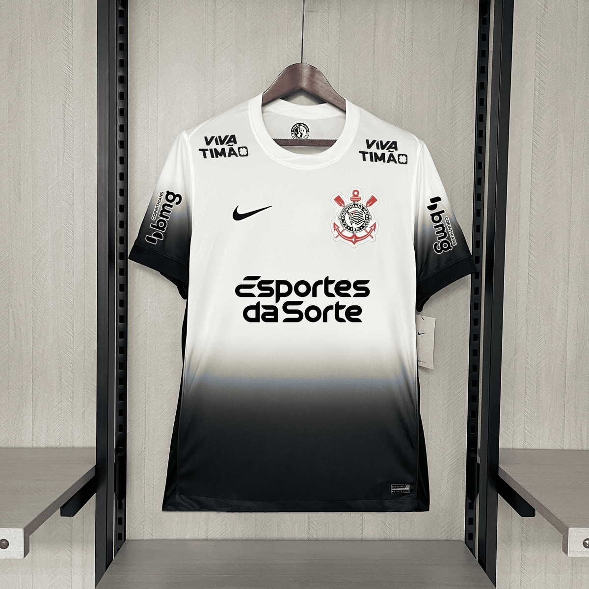 Camisa Corinthians 24/25 – Modelo Home Torcedor com Todos os Patrocínios