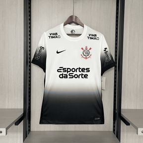 Camisa Corinthians 24/25 – Modelo Home Torcedor com Todos os Patrocínios