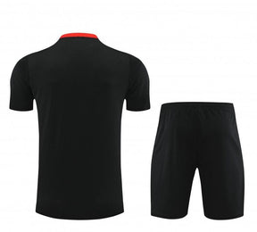 Conjunto Liverpool 24/25 – Preto Manga Curta (Camisa + Shorts)