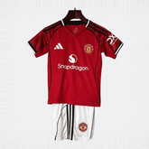 Kit Infantil Manchester United 2025/26 – Home | Torcedor