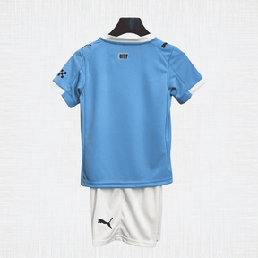 Kit Infantil Manchester City 25/26 – Uniforme Titular Home