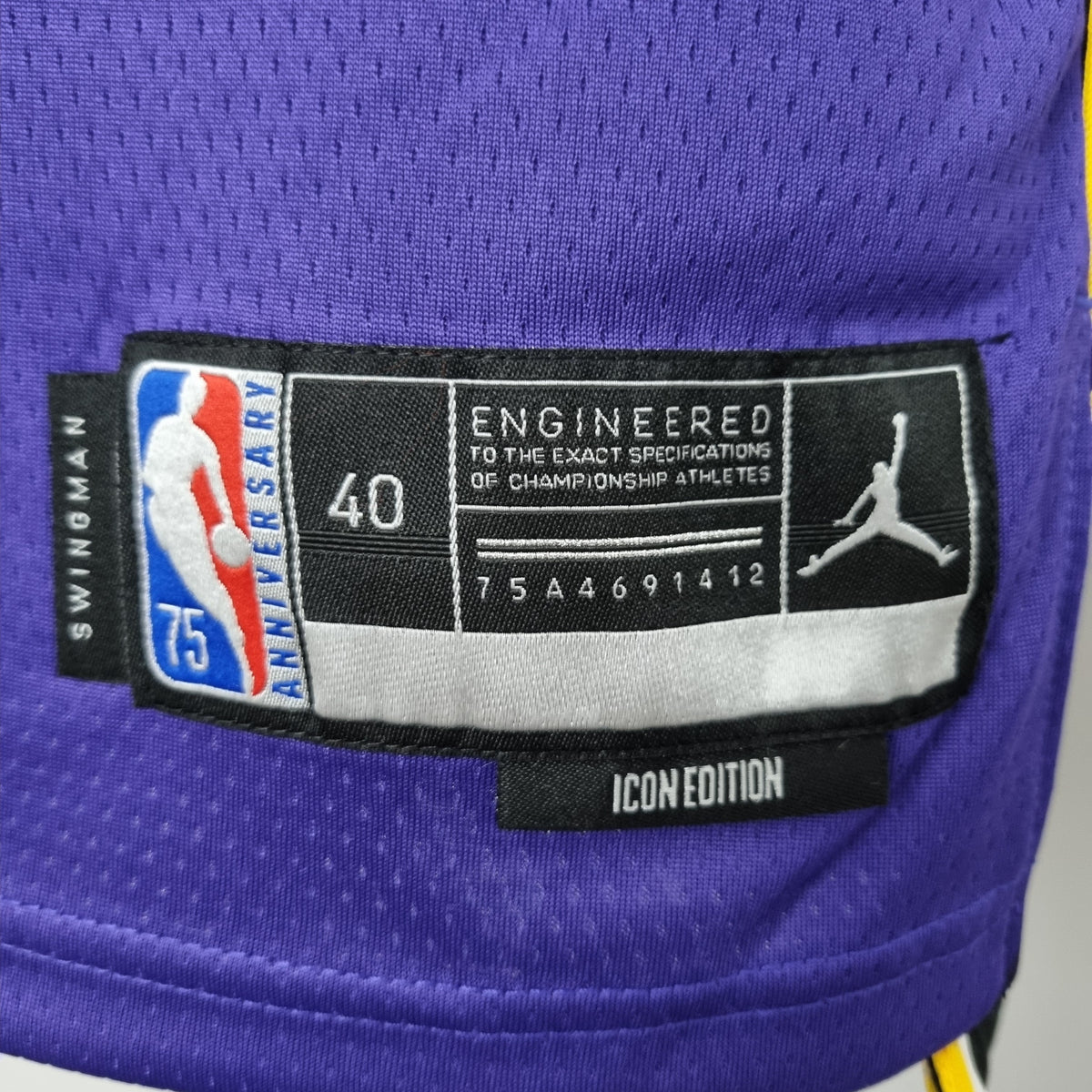 Camisa NBA Lakers #4 Rondo Purple 75° Aniversário- 23/24