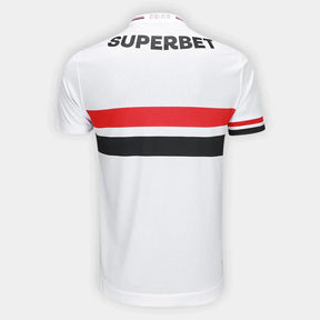 Camisa São Paulo 25/26 Home New Balance Masculina - Branco+Vermelho