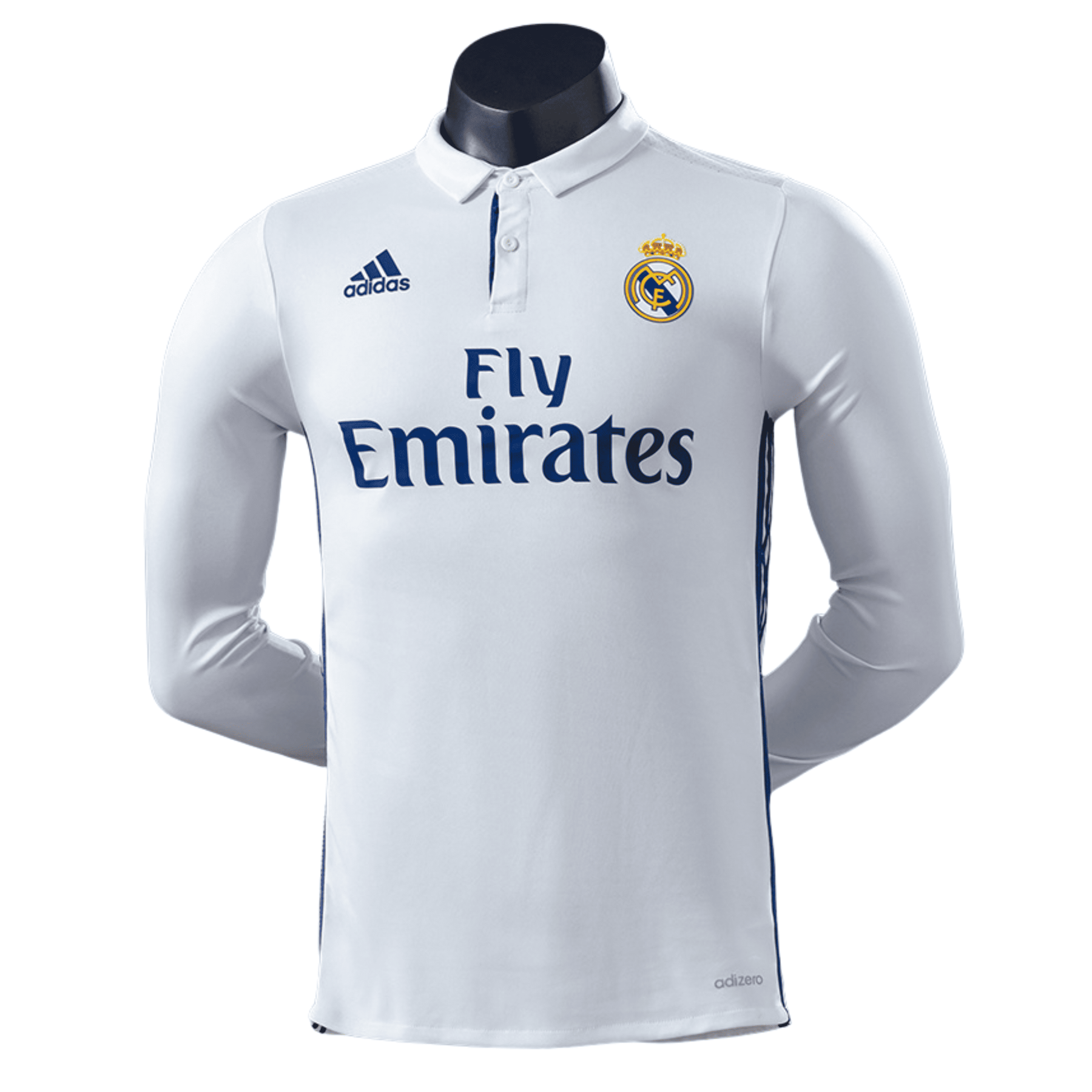 Camisa Retrô Real Madrid 2016/17 – Home Manga Longa Versão Jogador Adidas