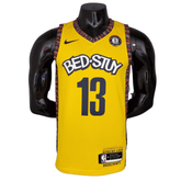 Camisa Brooklyn Nets James Harden #13 Amarela Edição Comemorativa NBA