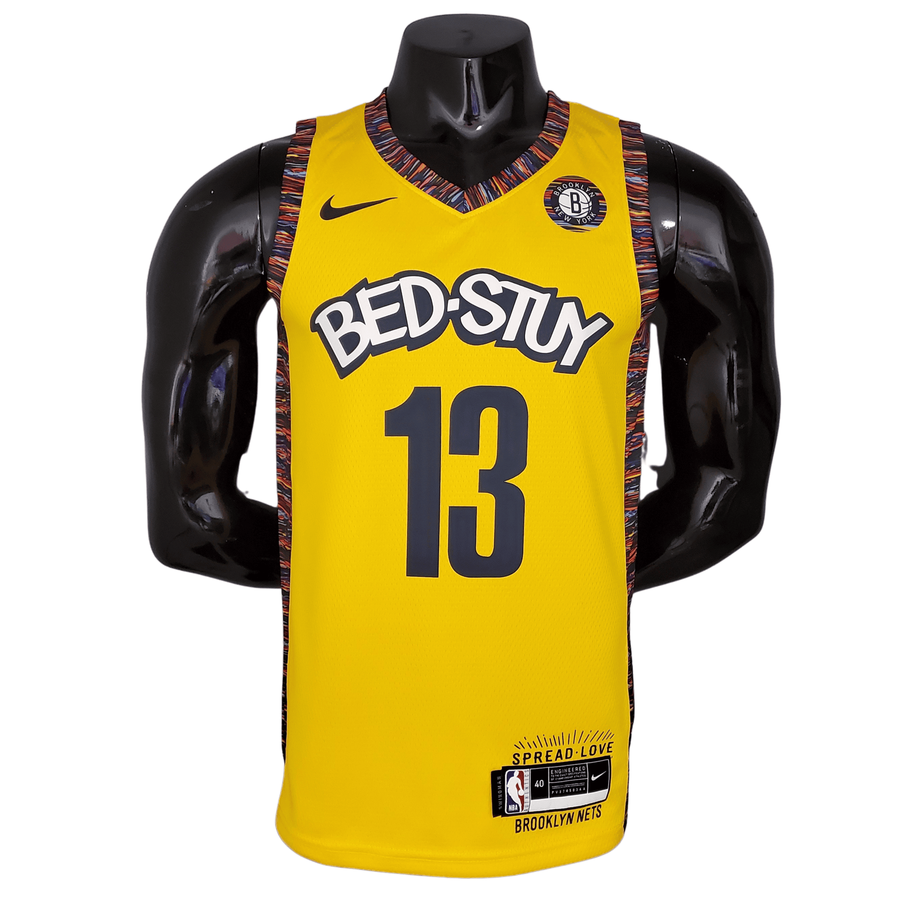 Camisa Brooklyn Nets James Harden #13 Amarela Edição Comemorativa NBA