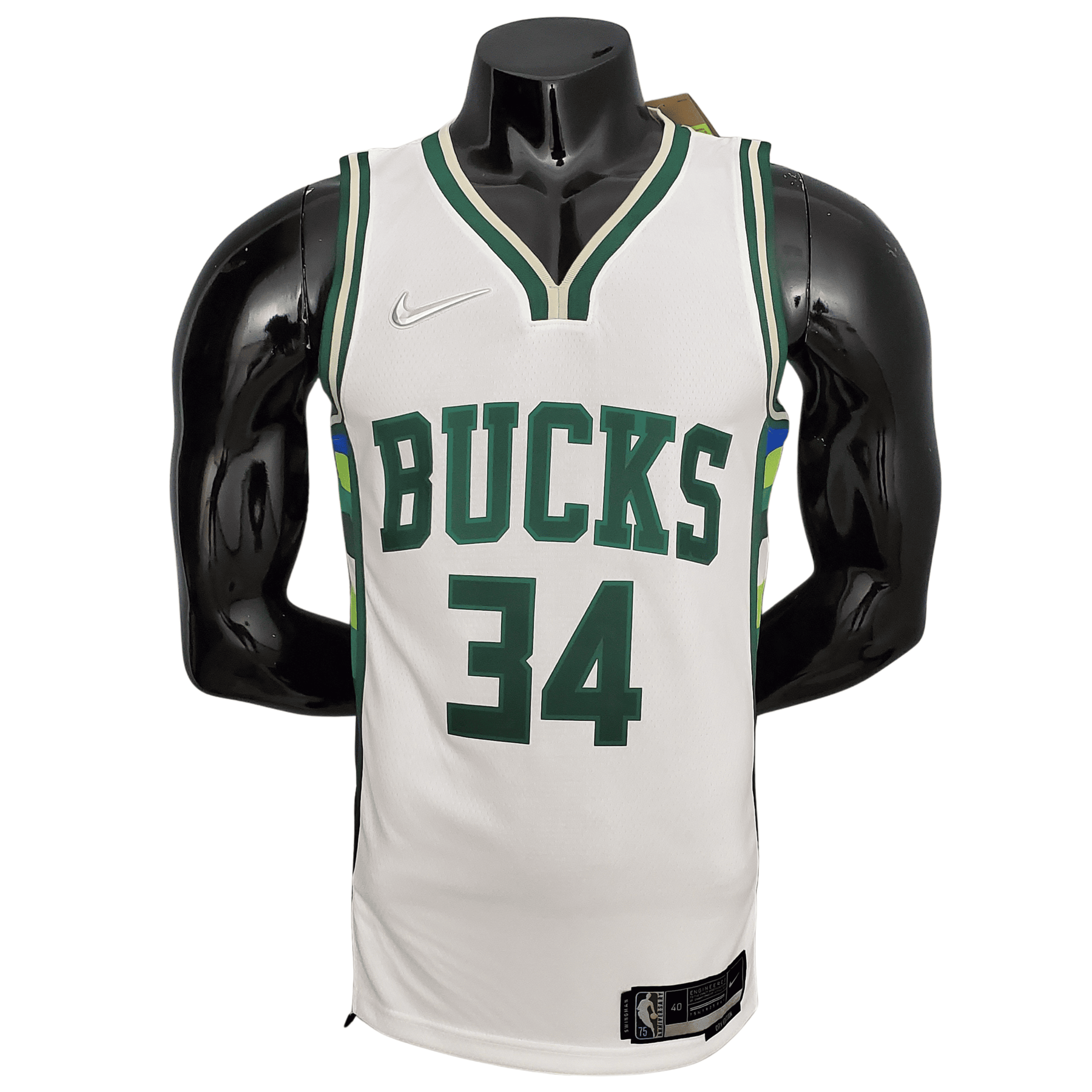 Camisa Milwaukee Bucks Giannis Antetokounmpo #34 Branca 2022 NBA