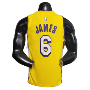 Camisa Los Angeles Lakers James #6 Amarela – City Edition NBA