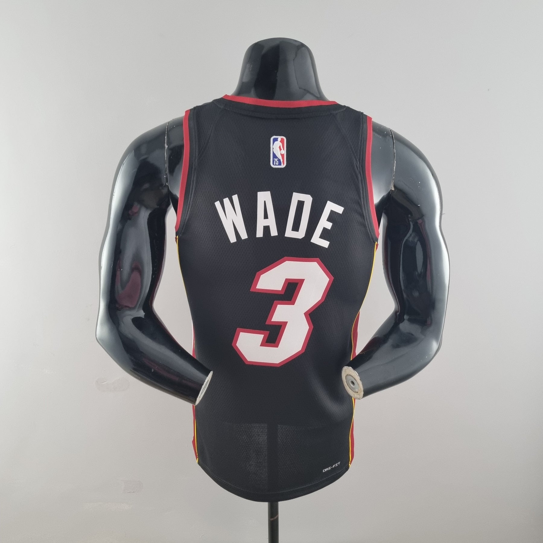 Camisa NBA Miami Heat #3 Wade - 75° Aniversário Black