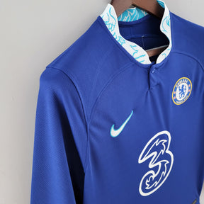 Camisa Chelsea 22/23 – Home Manga Longa Torcedor