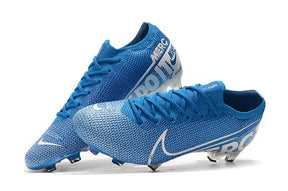 Chuteira Campo Nike Mercurial Vapor 13 Elite FG Azul/Branco - Low