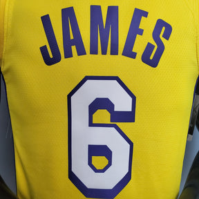 Camisa Los Angeles Lakers James #6 Amarela – City Edition NBA