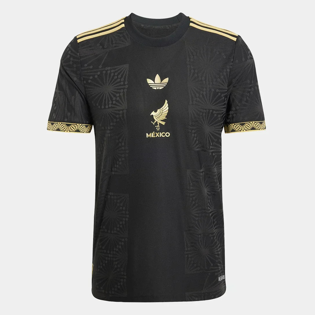 Camisa México 25/26 Ouro Adidas Masculina - Preto+Dourado