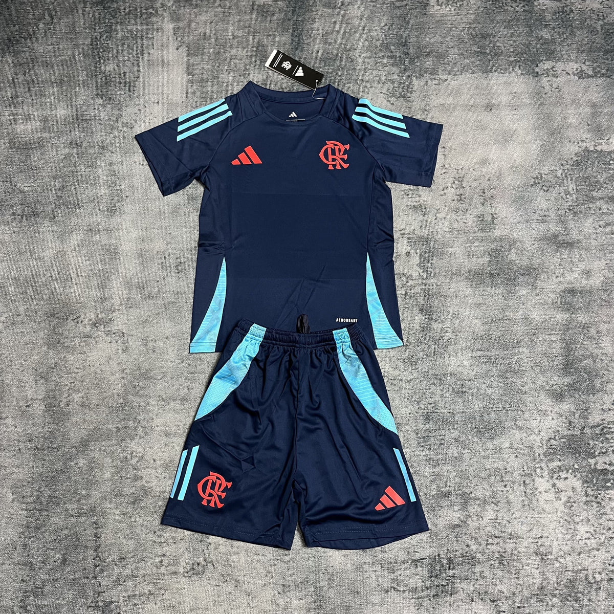 Conjunto Infantil Treino Flamengo 25/26 – Azul Escuro