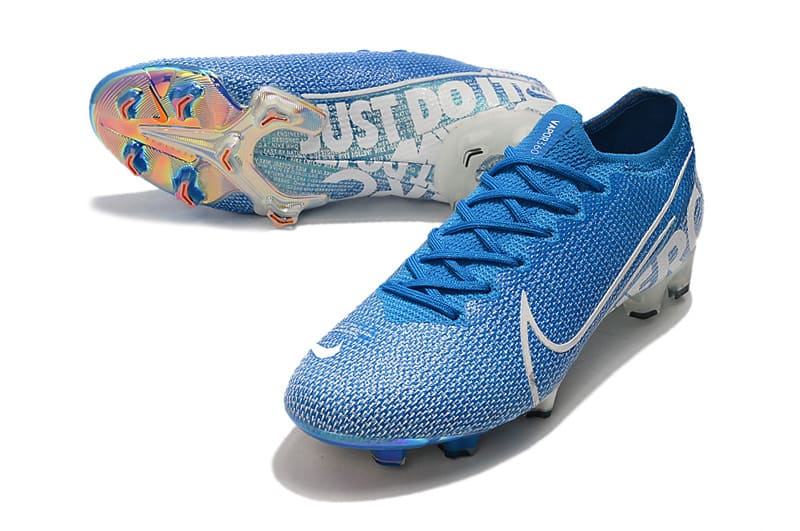 Chuteira Campo Nike Mercurial Vapor 13 Elite FG Azul/Branco - Low