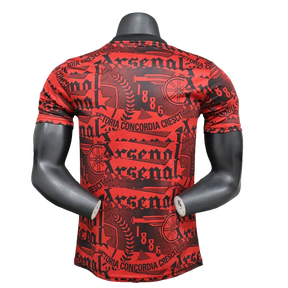 Camisa Arsenal 25/26 Treino - Vermelho Escuro - Versão Jogador