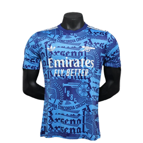 Camisa Arsenal 25/26 Pré-Jogo - Azul - Versão Jogador