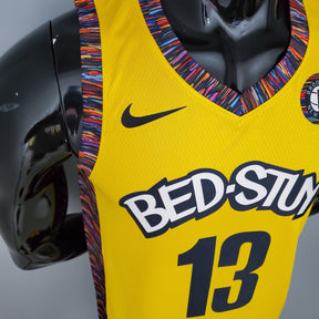 Camisa Brooklyn Nets James Harden #13 Amarela Edição Comemorativa NBA