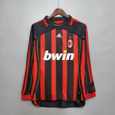 Camisa Manga Longa Retrô Milan 06/07 Adidas - Preto e Vermelho