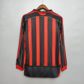 Camisa Manga Longa Retrô Milan 06/07 Adidas - Preto e Vermelho