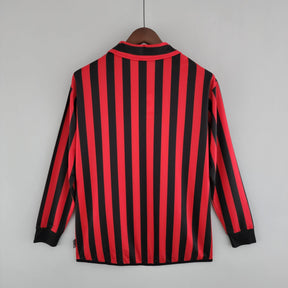Camisa Manga Longa Retrô Milan 1999/2000 Adidas - Preto e Vermelho