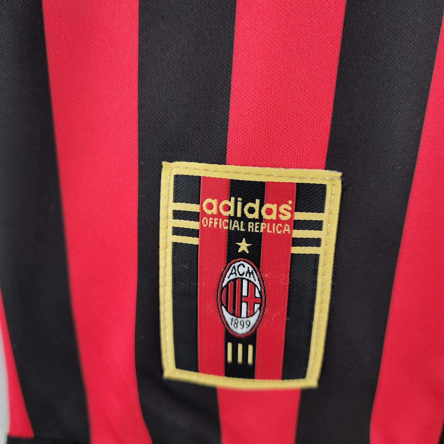 Camisa Manga Longa Retrô Milan 1999/2000 Adidas - Preto e Vermelho