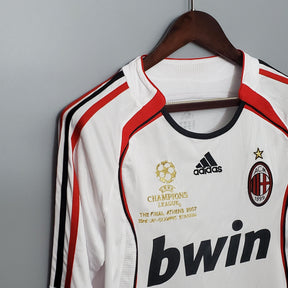Camisa Manga Longa Retrô Milan Champions League 06/07 Adidas - Branco