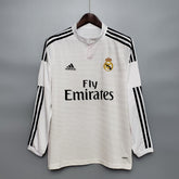 Camisa Manga Longa Retrô Real Madrid 14/15 Adidas - Branco