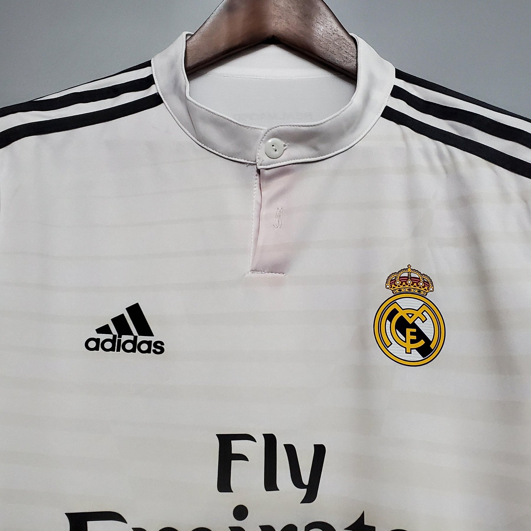 Camisa Manga Longa Retrô Real Madrid 14/15 Adidas - Branco